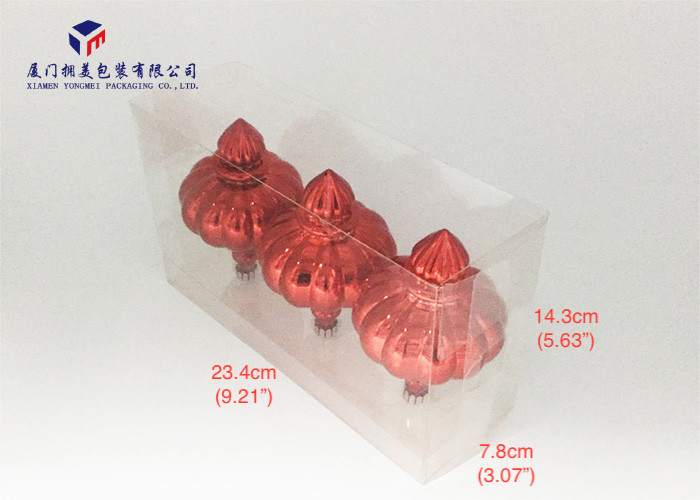 Super Clear PET Material Custom Clear Plastic Box Side Ends Open For Red Lanterns