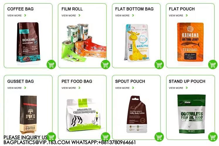 Rice Packaging Zipper Bag Dried Biodegradable Stand Up Pouch Compostable Sachet Rice Bag