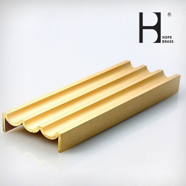 Expert Shining Golden Windows And Doors Copper Alloy Profiles Brass Extrusion Profile Decoration Customized Size Shape