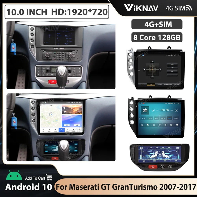 10 Inch Touch Screen Android Car Stereo For 2007-2017 Maserati Gt