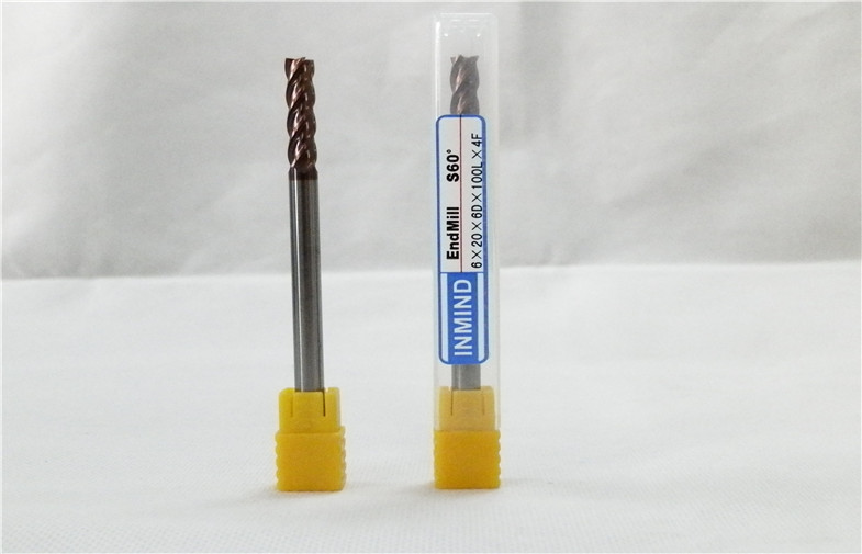Long Length ALTiN / TiN Coating Carbide Square End Mill Diameter 1.0mm - 20mm