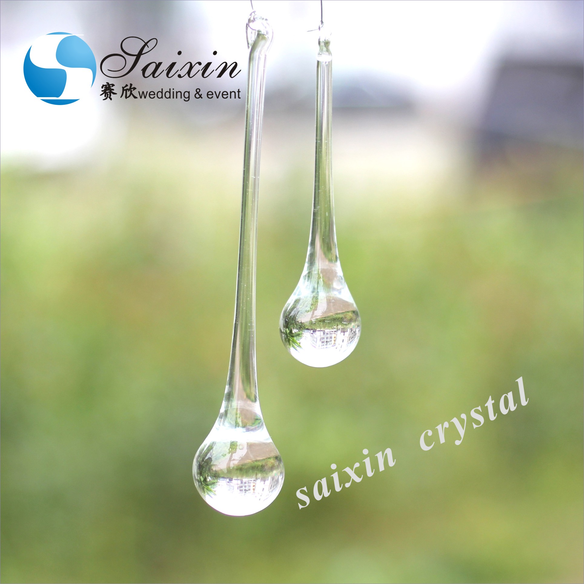 Clear K9 Crystal Chandelier Prism Lamp Octagon Bead Chain Christmas Wedding Pendant