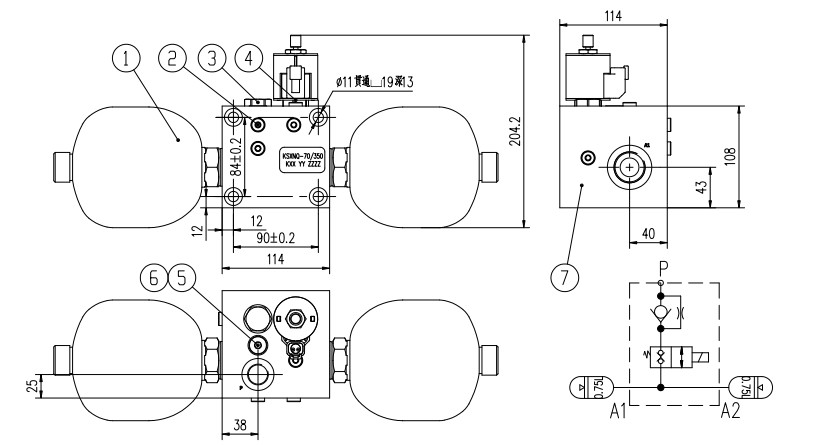 Controlled Pilot Solenoid Valve Block Pilot Pressure Regulator Valve