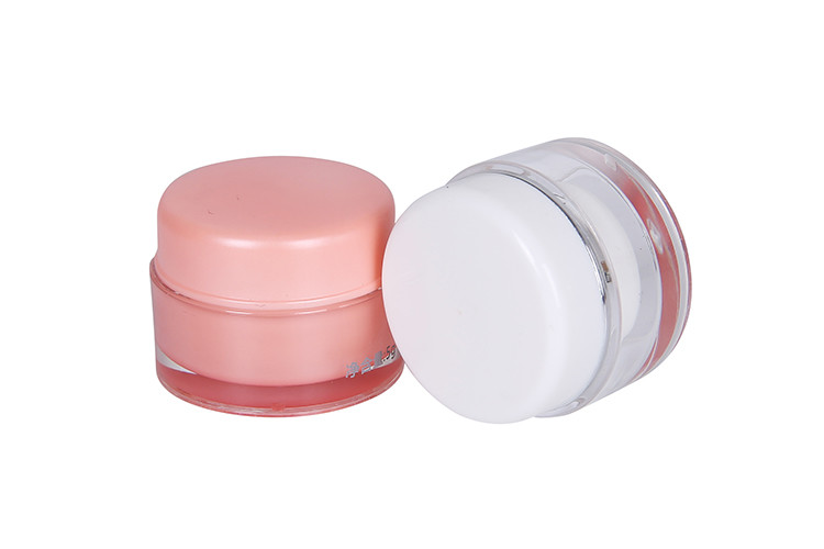 5g Customized color and logo Acrylic Round Shape Cream Jar Small Skin Care Packaging Trial Jar UKT13