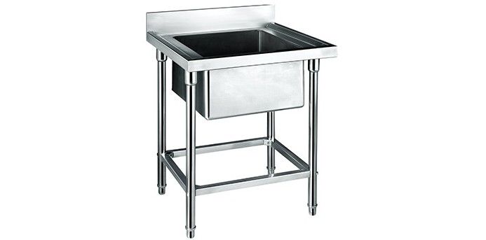 Stainless Steel Single Sink for Kitchen Washing 700*700*800+150mm , Catering Sink