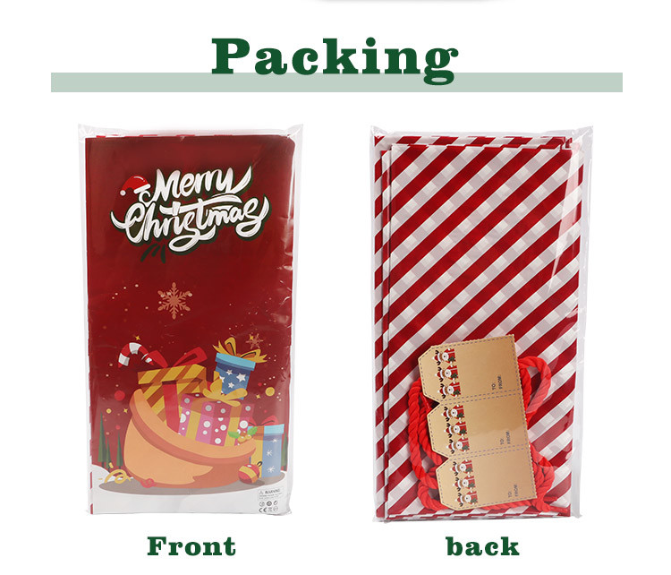 PE Thick 0.03mm 0.05mm Custom Plastic Gift Bags For Santa Present