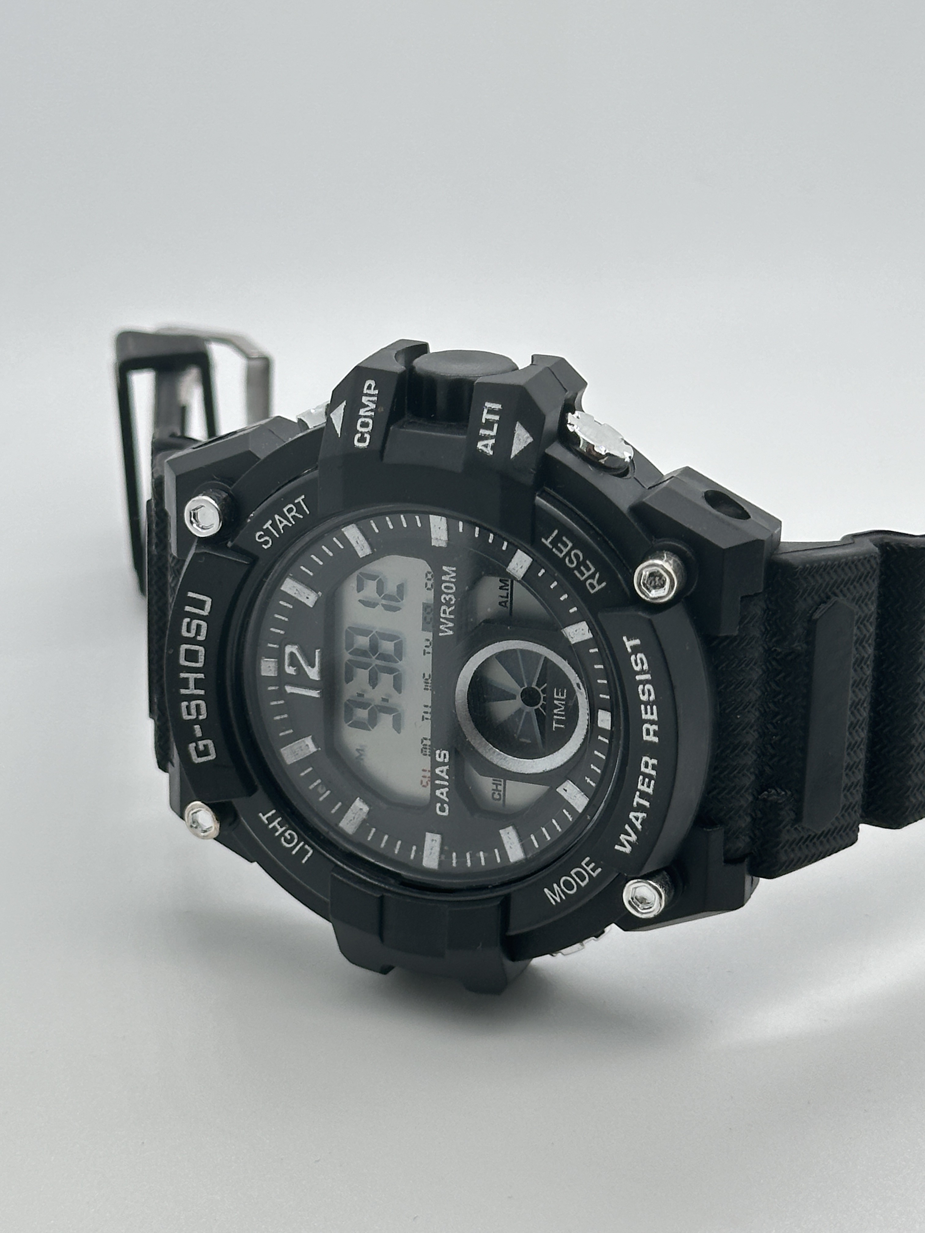 Automatic Date Black Digital Sport Watch With 100m Water Resistance