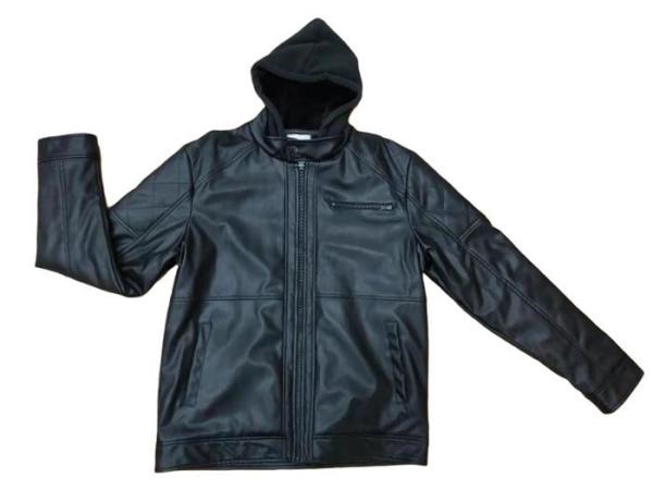 Quality Shoulder Mens Padded Leather Jacket Short for sale
