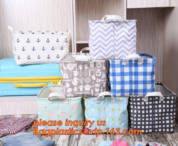 Storage Bins Organizer, Set of 3 Foldable Collapsible Large Cube Fabric Canvas Storage Baskets,Canvas Round Storage Bask