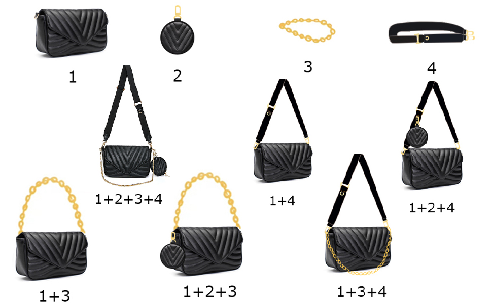 Stylish Designer Small Quilted Crossbody Bag For Women