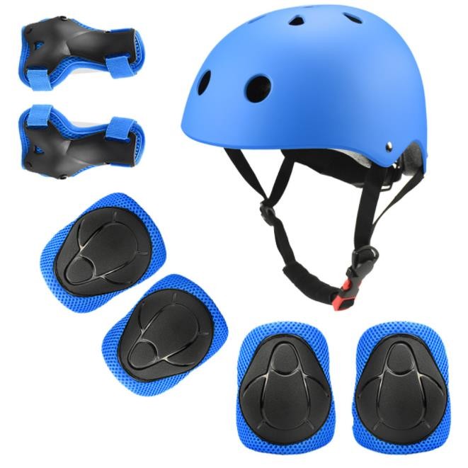 Adjustable Skateboard Skate Helmet pads with 7pcs set Protective Gear Knee Pads
