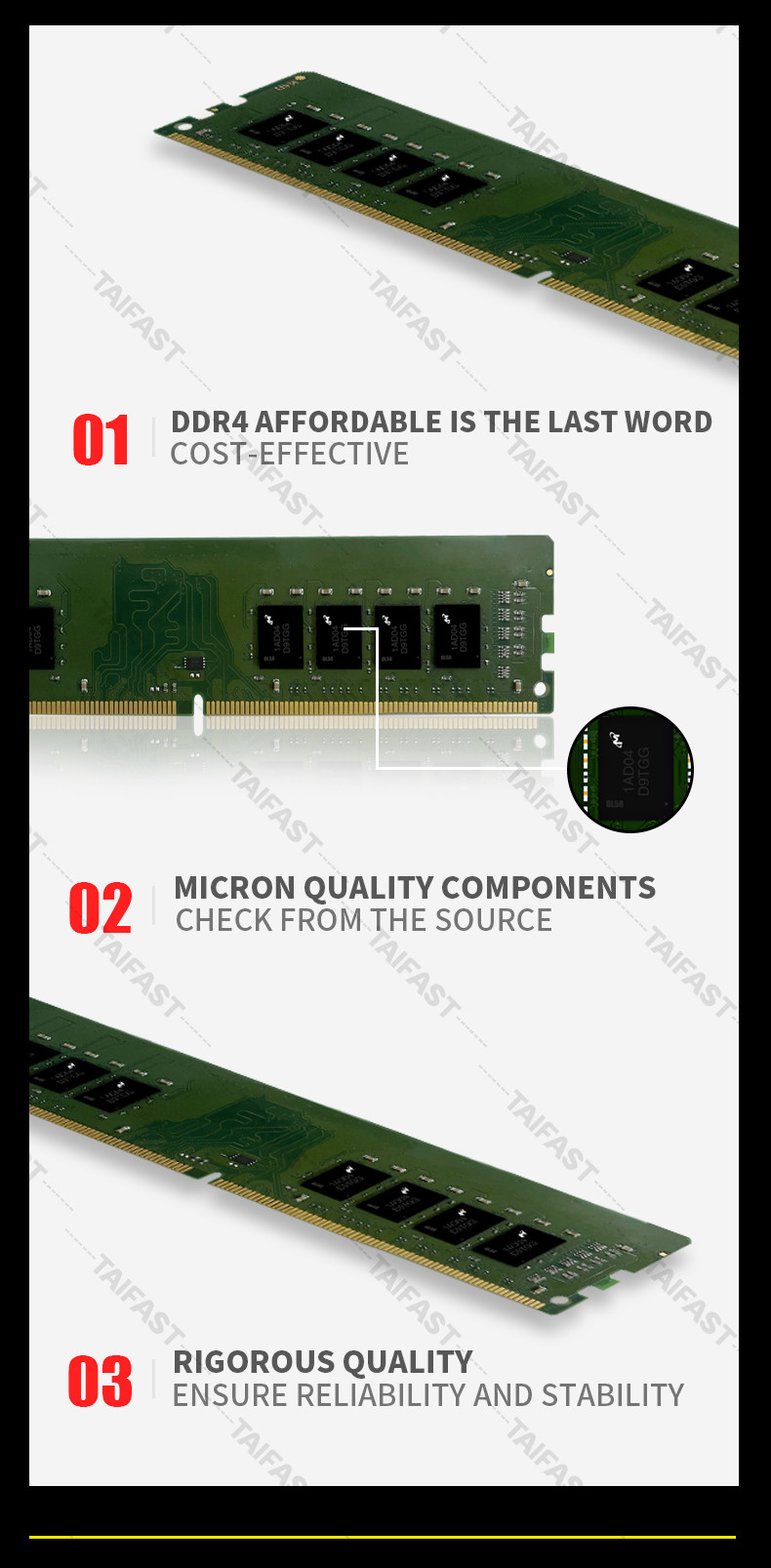 Hynix 16gb DDR4 2400mhz Desktop Ram CL17 3 Years PC Memory 1.5V