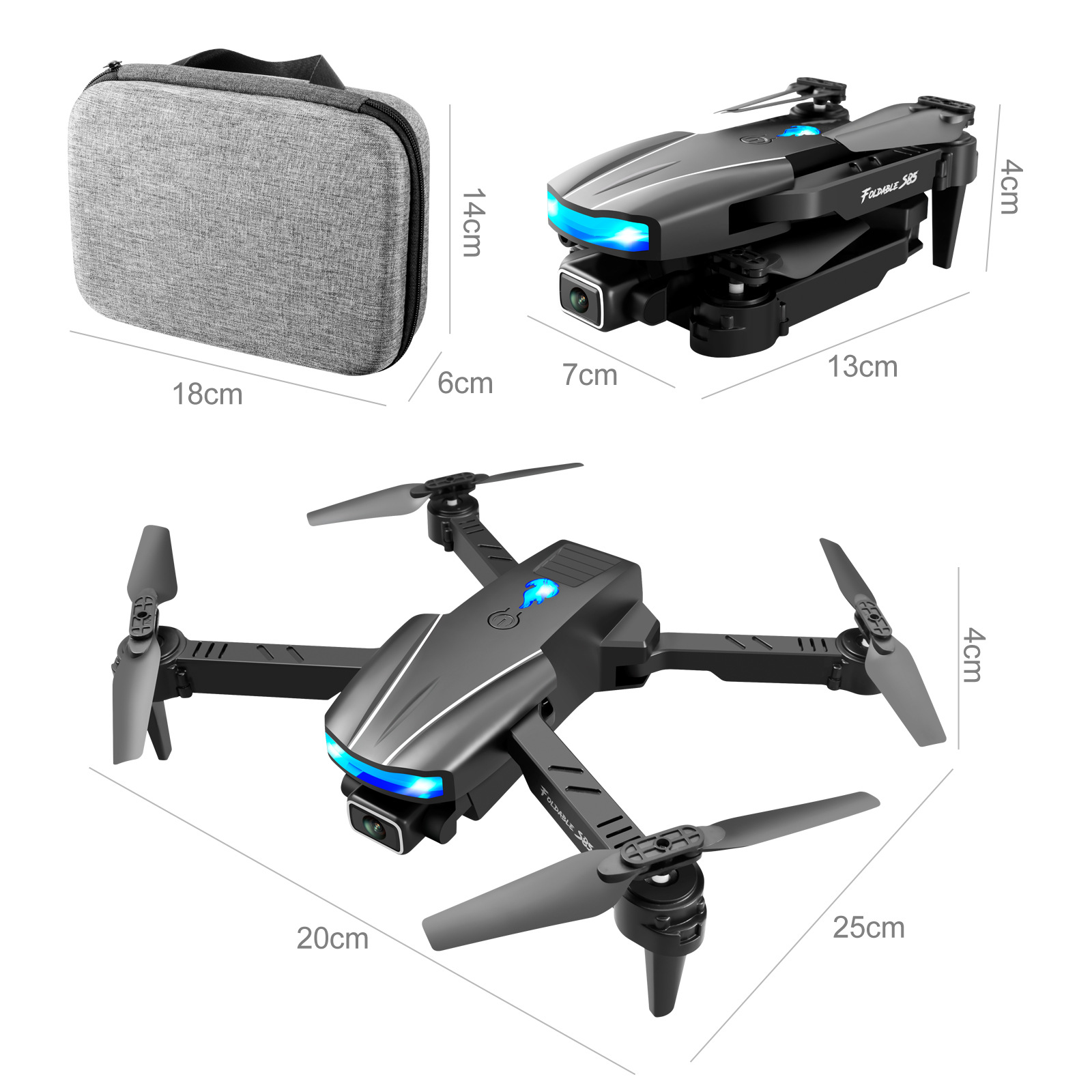 GPS Drone S85 HD4K Dual-camera Anti-collision Obstacle Avoidance 4-axis Folding Remote Control Aircraft
