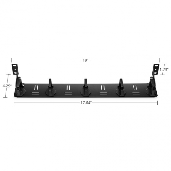 19 Inch 1U Plastic Rings Network Cable Organizer for Networking System Customizable