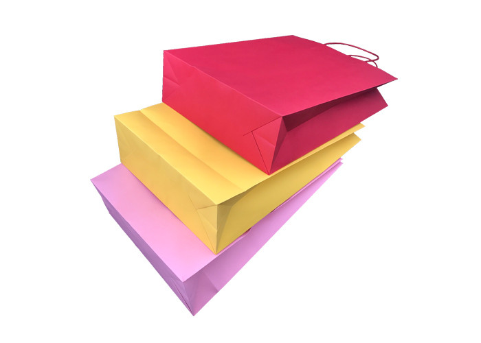 Fancy Colored Eco Paper Packaging Recyclable Feature Paper Twisted Handle