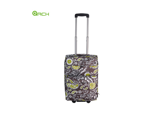 Light Weight Printing Polyester Soft Sided Luggage with Two Front Pockets