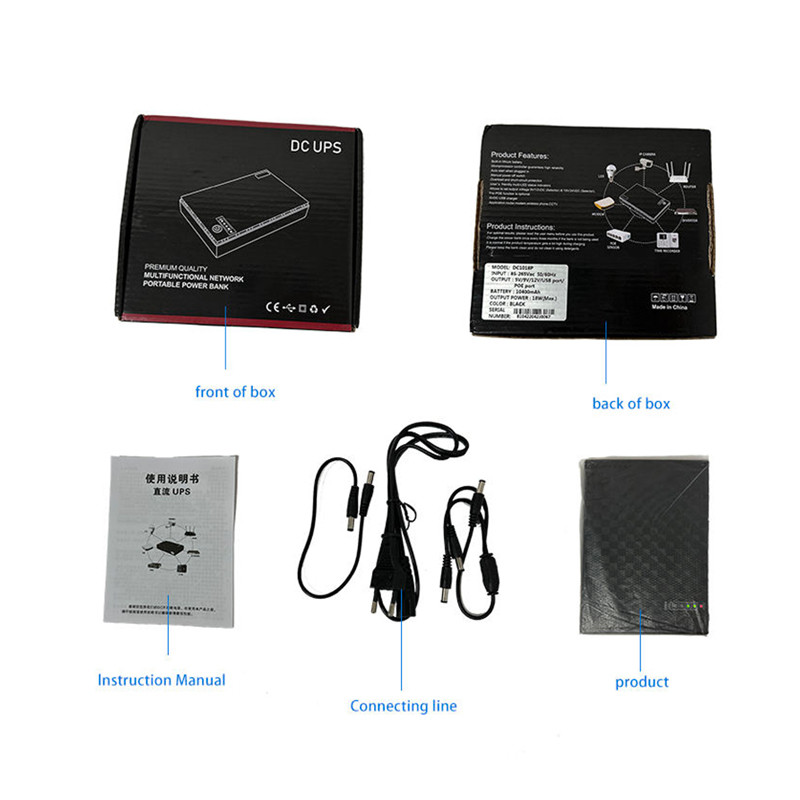 8800mah 10400mah 12000mah Mini UPS Power Supply 18W 36W Mini UPS Poe For Wifi Router UPS