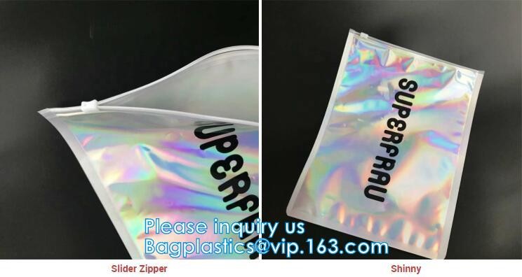 Metallized mailer pac Hologram Shiny Foil Glamour Holographic Mailers Metallic Mailer Apparel garment clothes Packaging