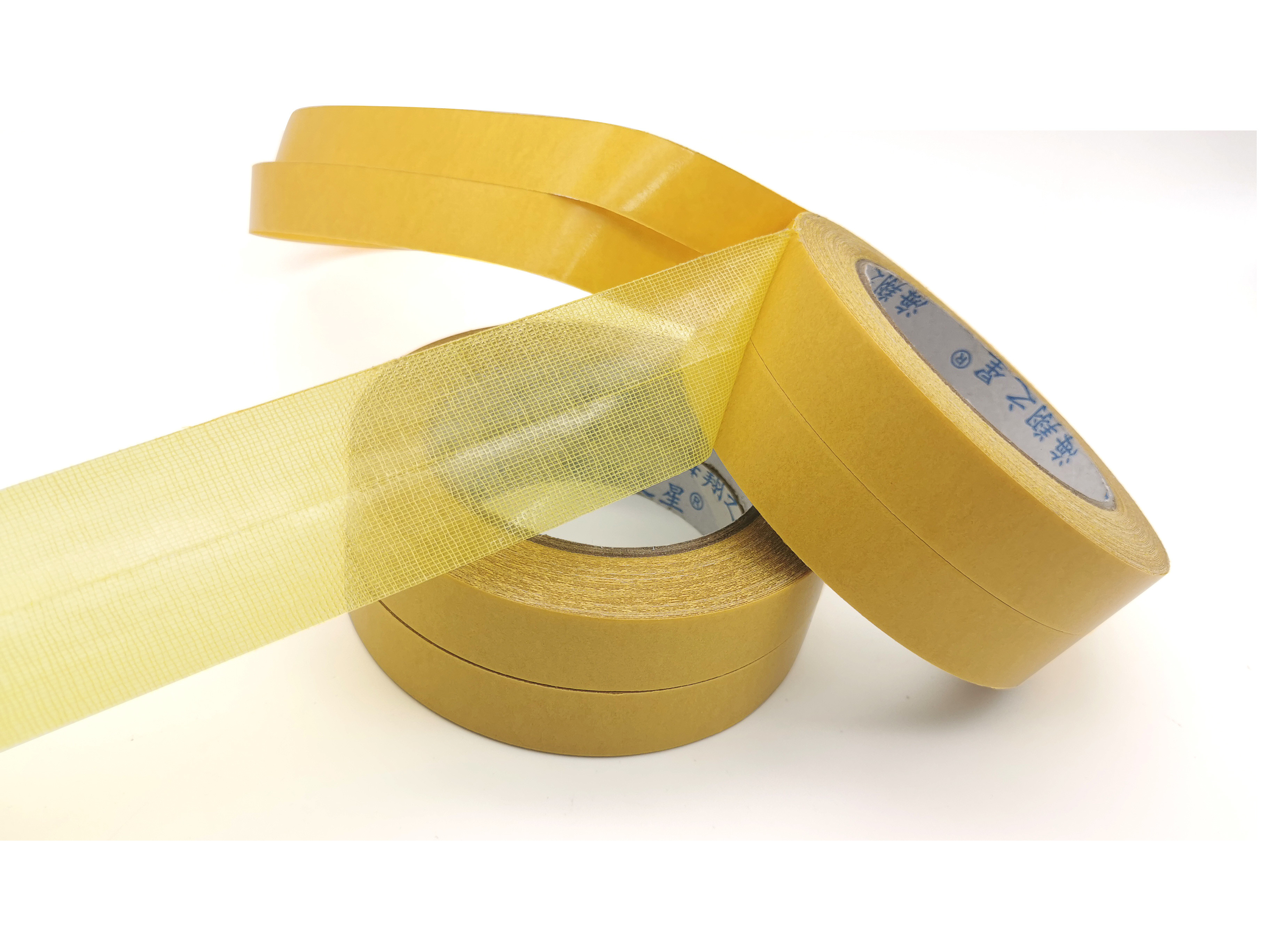 Strong Waterproof Double Sided Cloth Carpet Tape Yellow Suit Fixation / Splicing