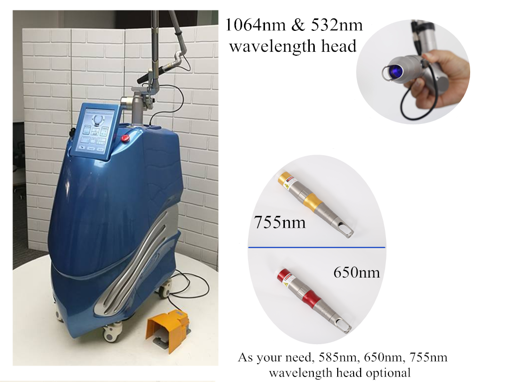 new products 2018 clinic use all color tattoo removal skin whitening 1064nm 532nm 755nm picosecond laser machine