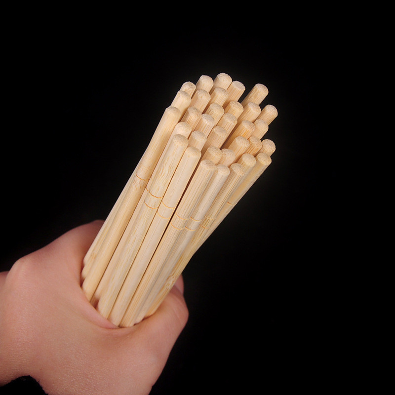 200mm Logo Customized Round Bamboo Chopsticks Eco Friendly
