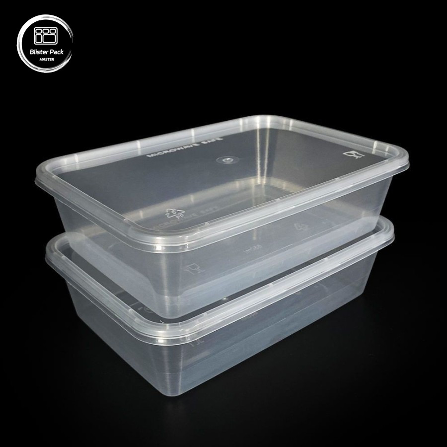 Rectangular PP Disposable Plastic Food Containers Versatile Sizes from 500ml to 1000ml