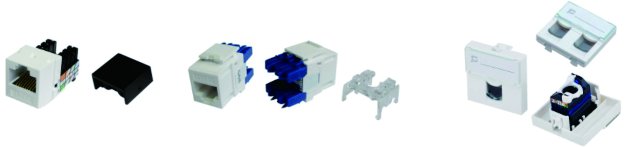 Cat. 6 180 degree RJ45 Keystone Jack ZC-K002