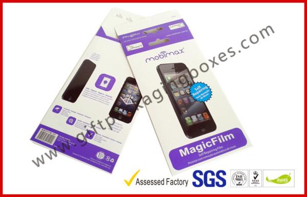 Custom Card Board Packaging For Iphone Protection Film, Hot-Stamping Paper Card