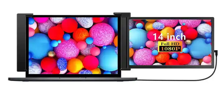 Type C 3.1 Portable Dual Monitor Windows / Mac / Android With USB 3.1 25ms Response Time