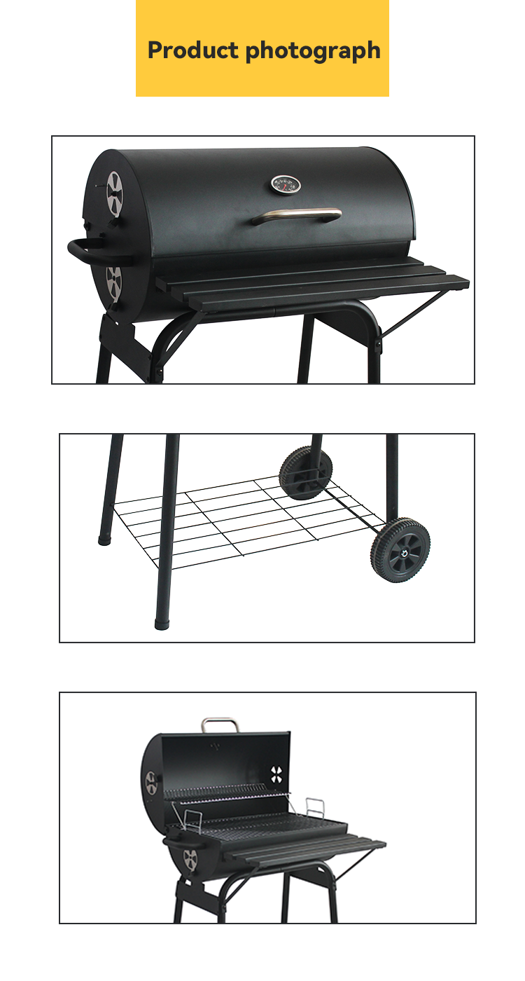 High Pressure Protection Device and Smoke Extractor Equipped 23kg Charcoal BBQ Grill