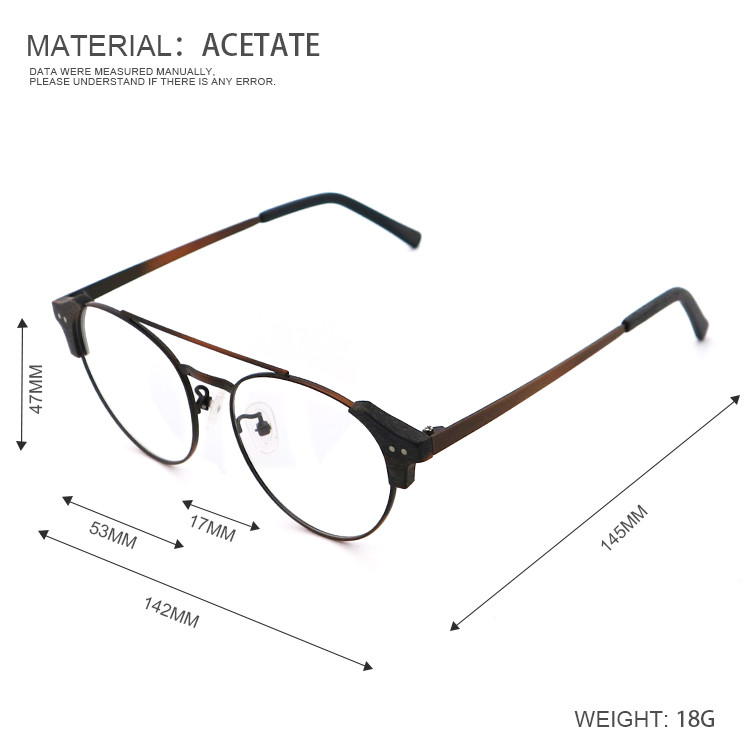 High End Manual Imitation Wood Acetate Optical Frame Eyeglasses