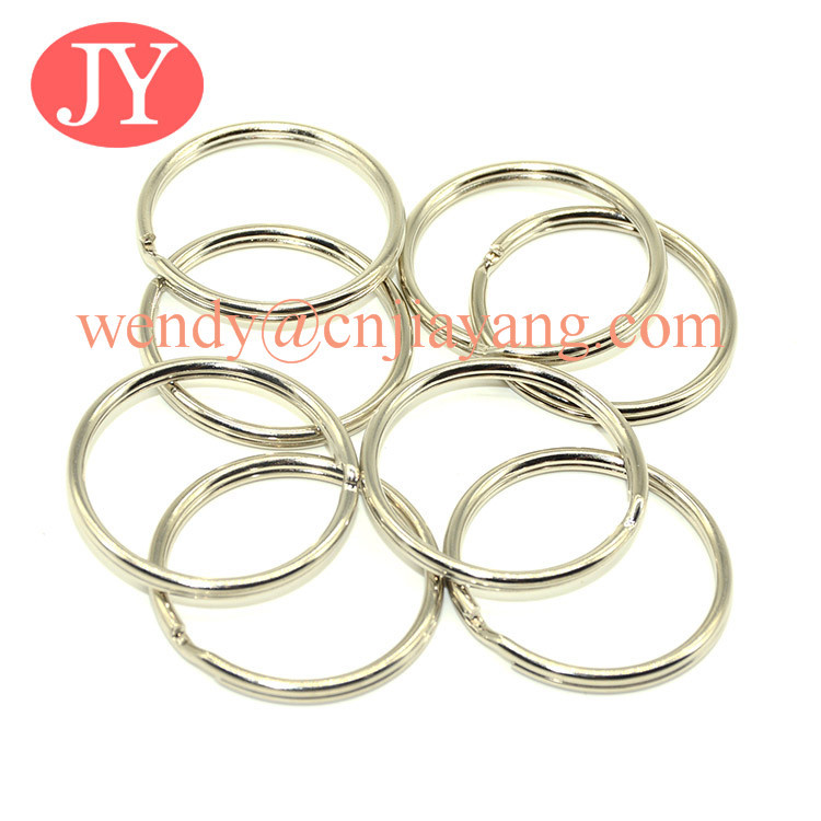 jiayang nickle color high quality aperture key ring parts