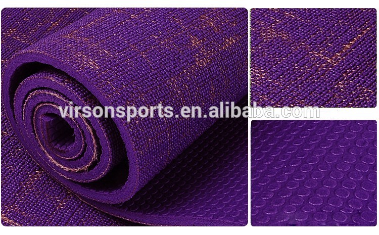 Virson Yoga&Pilates Mat/Fashionable pvc jute yoga mats