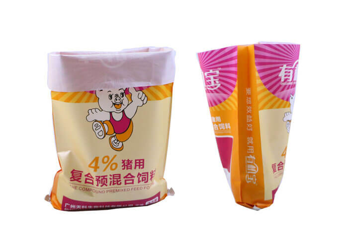 Double Side Printed Sugar Packing Bags , Coloured Large Pp Woven Sack Bags