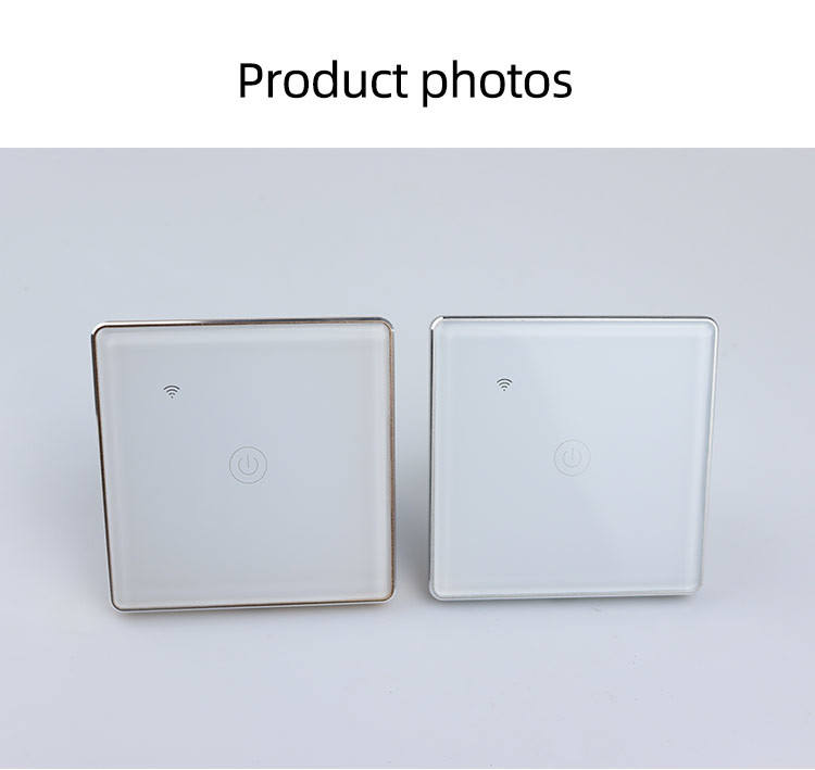 Tuya Wifi Smart Timer Switch Manufacturer Eu Standard 2 gang Led Sensor Light Voice Control Touch