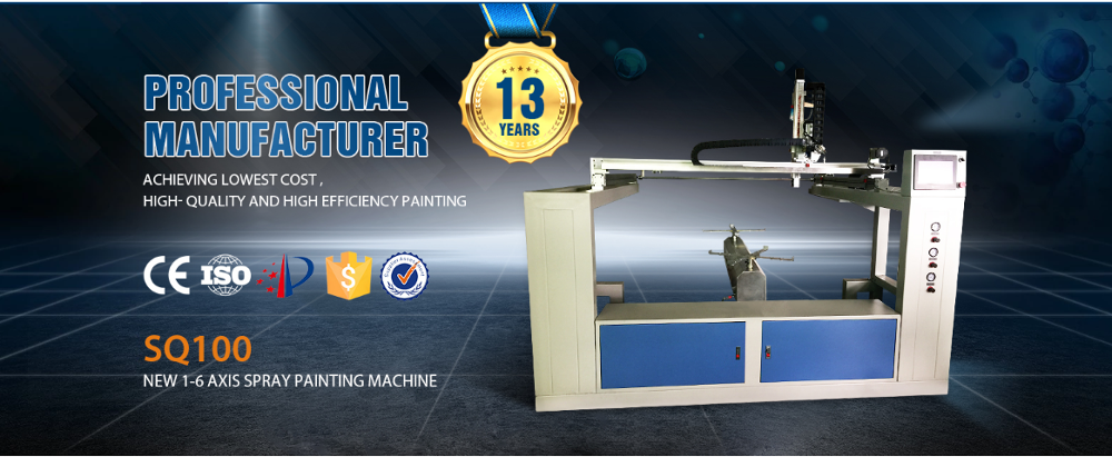 Three Axis Automatic Wood Paint Spray Machine 4kw touch screen Operation