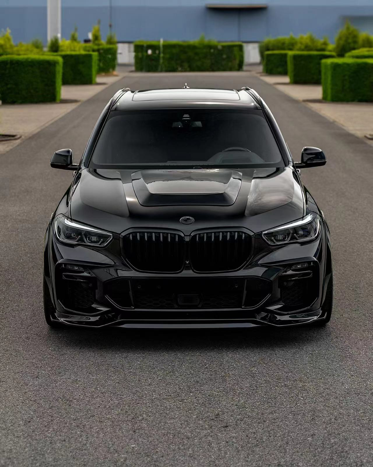 For BMW X5 G05 F95 Carbon Fiber Widebody Kit X5 G05 F95 Carbon Fiber Front Lip Diffuser Spoiler Wide-body Kit
