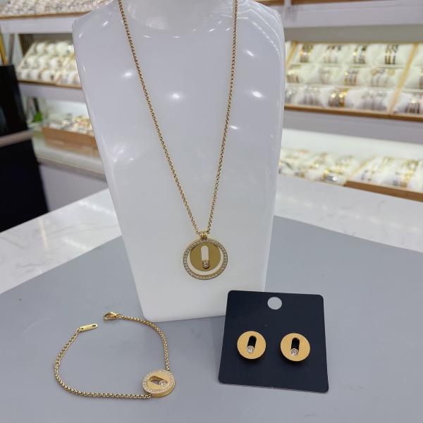 CDE Angel Wing Necklaces and Earrings Gold Tone Jewelry Sets Birthday/Anniversar