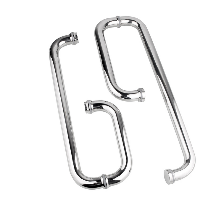 Stainless Steel Square Shower Door Handle 6 "8" Back to Back for Modern Hotel Design