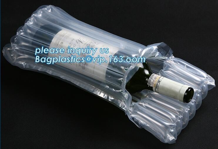 Anti-Shock Reusable Plastic PVC Inflatable Bubble Liner Protective Pac Red Wine Bags Protector For Fragile bagease pack