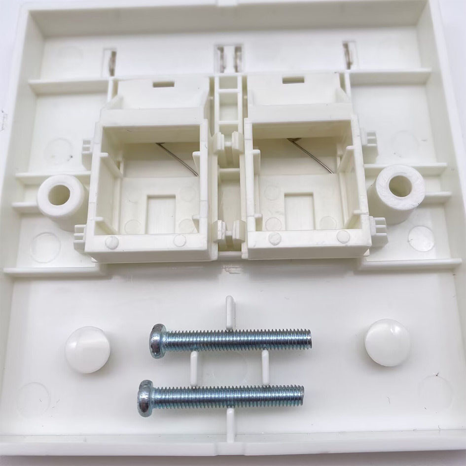 ANSHI 2 Ports Ethernet 86Type Keystone Faceplate Decoration Wall Plate