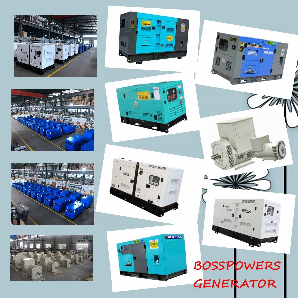 Soundproof Quanchai Diesel Generator , Diesel Fuel Generator Spray Coating Surface
