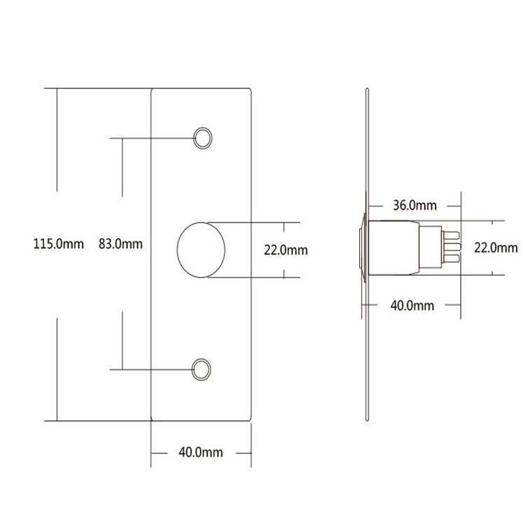 Waterproof S84022D SUS304 Stainless Steel Door Switch