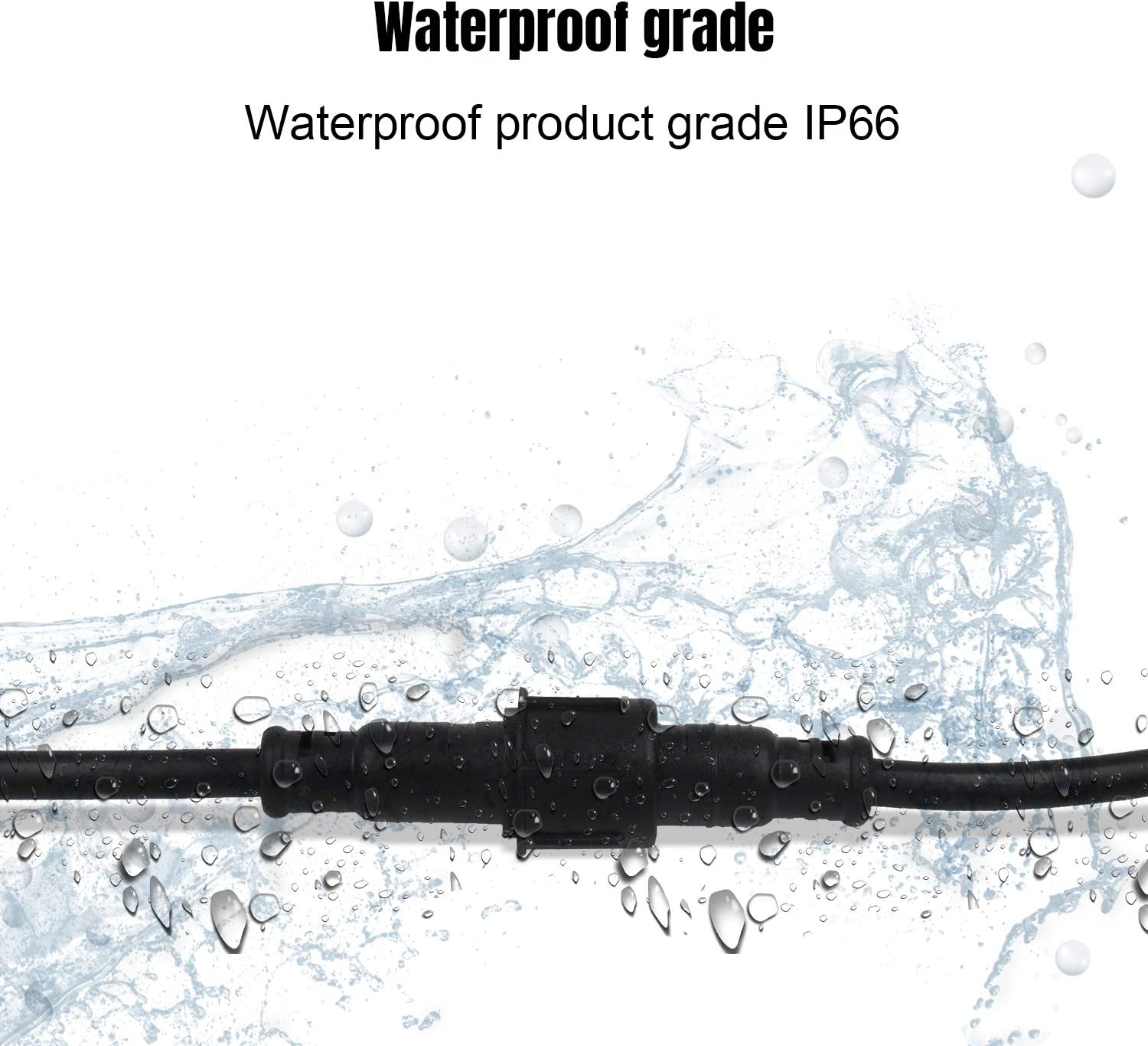 4pin 5pin 6pin Straight Male Plug Screw M8 Waterproof Connector 60cm IP65 IP66