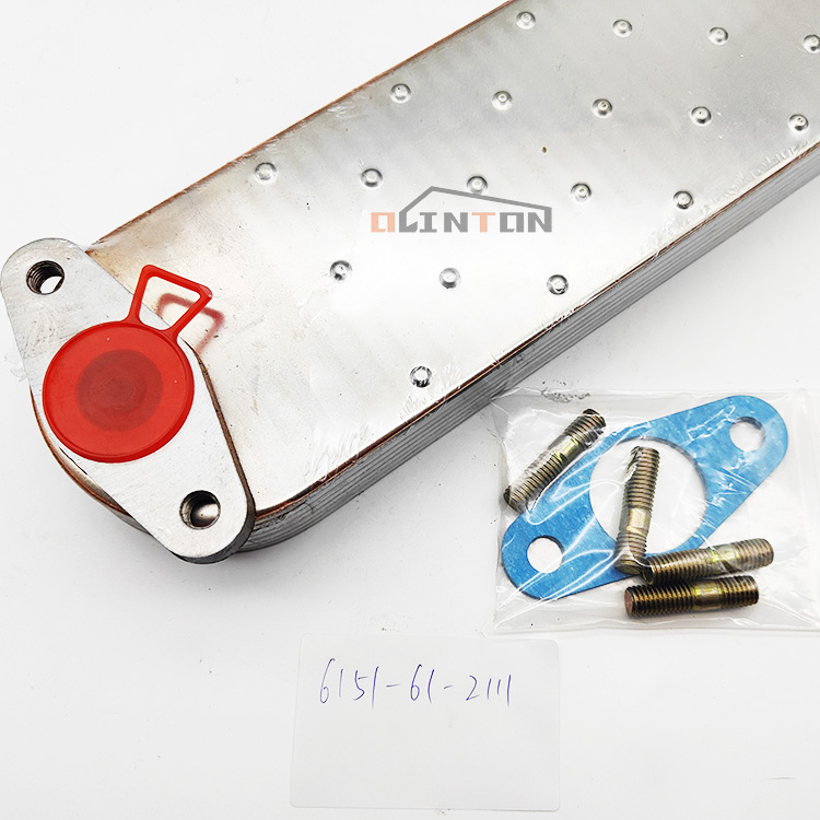 Excavator Cooler Parts 6D125 7P 8P Oil Cooler Core 6152-62-2110 6151-61-2111