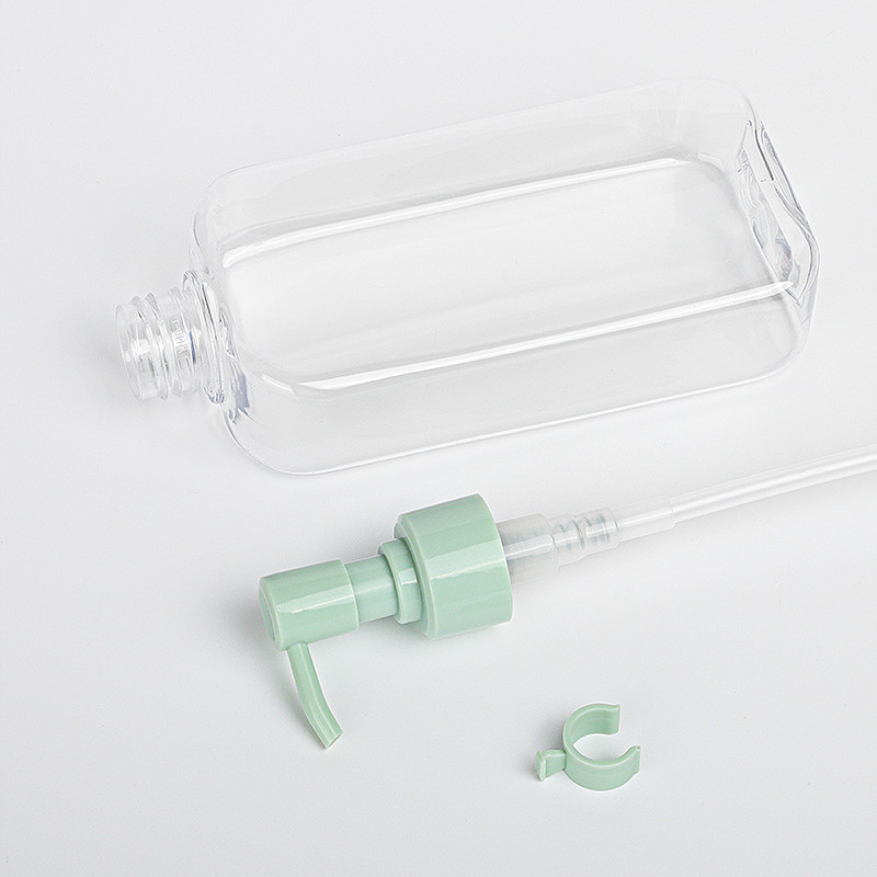 Clear Empty Round Body Lotion Cosmetics Packaging Containers Plastic Pump Facial Cleansing Oil Bottl