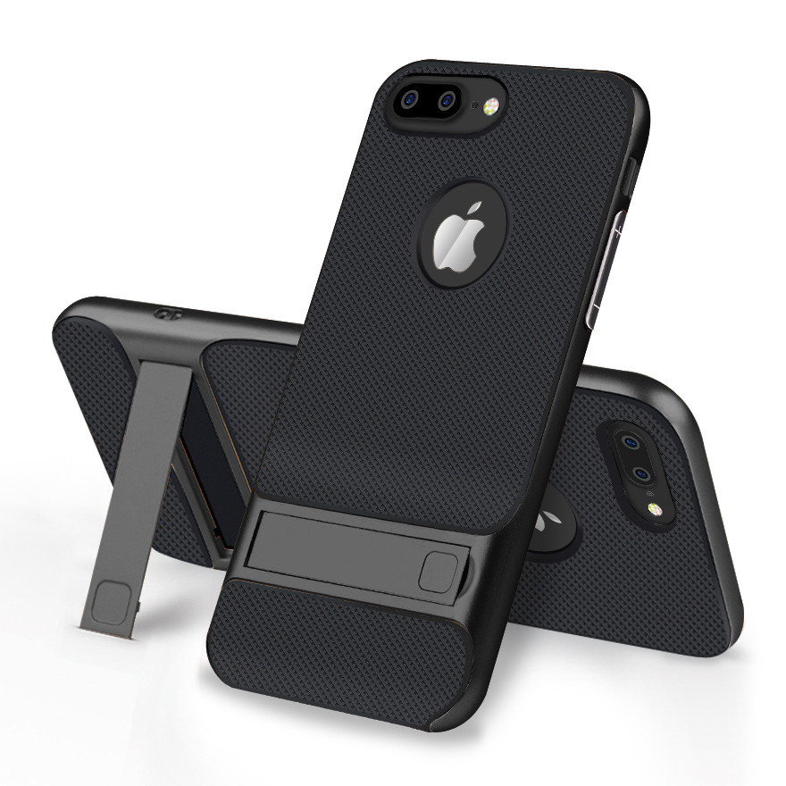Foldable Finger Grip Phone Case High Clear Shock Absorption Dual Layer