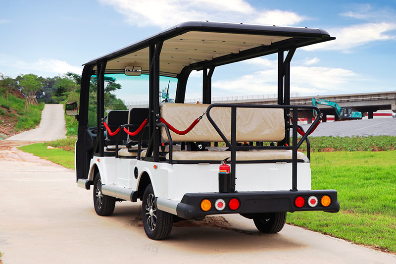 8+3 Passenger Electric Sightseeing Shuttle Bus With 7.5KW Lithium Battery For Amusement Areas