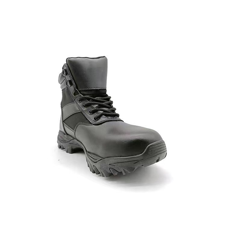 Men Black Full Grain Desert Boots Versatile Training Work and Hiking Footwear