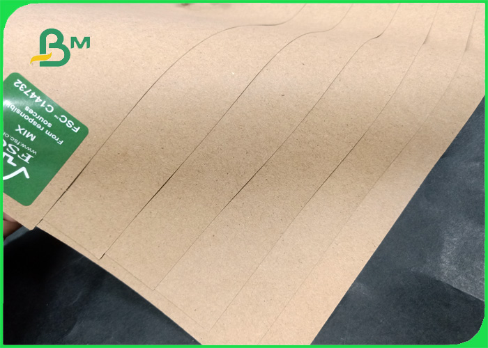 80gr - 140gr recycle pulp Good toughness kraft paper sheet for shopping bags